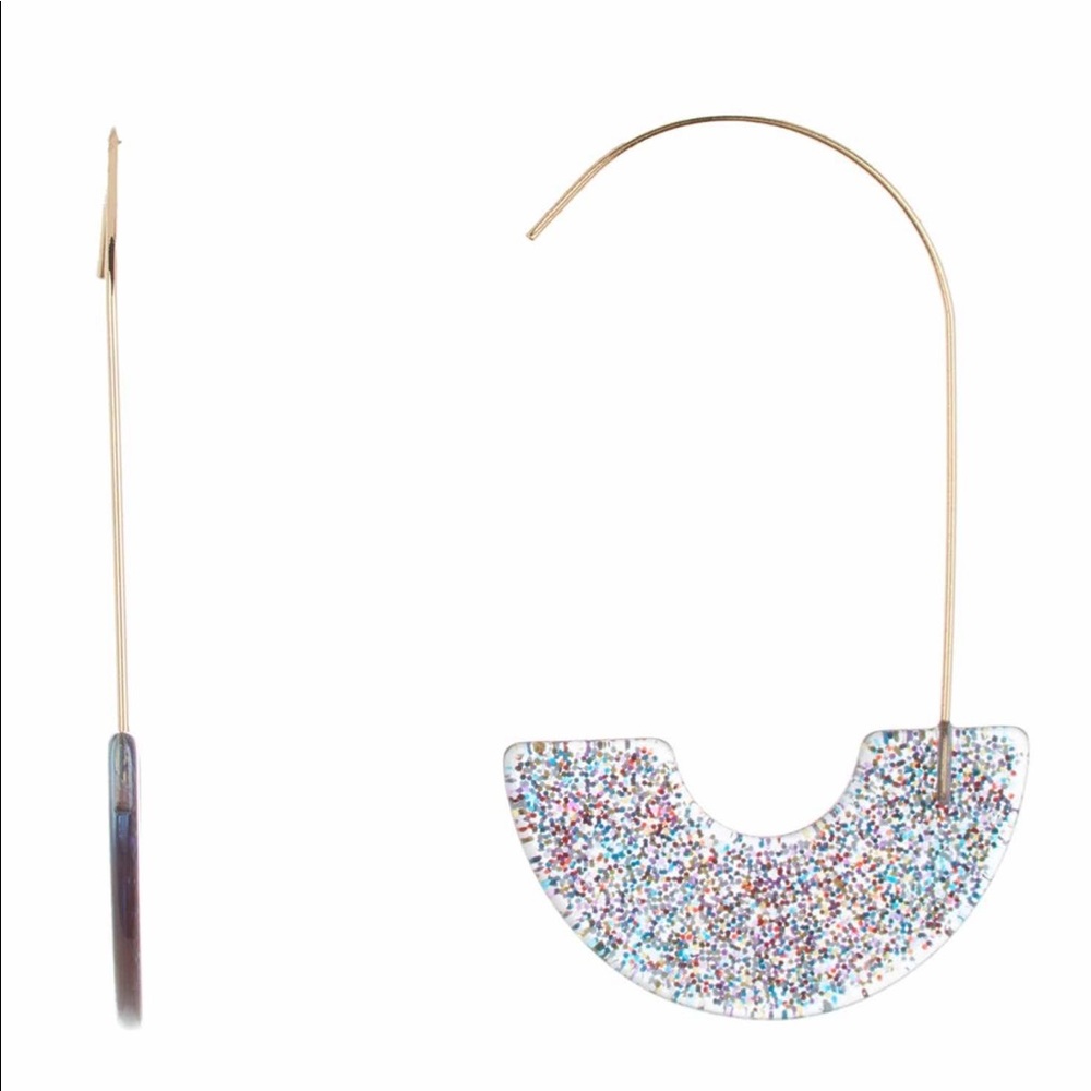 Loren Olivia (L) Glitter Acetate Earrings